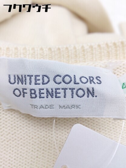 * UNITED COLORS OF BENETTON хлопок вязаный V шея свитер с длинным рукавом размер 46 бежевый мужской 