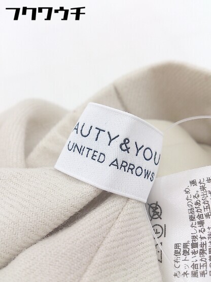 ◇ BEAUTY & YOUTH ビューティアンドユース UNITED ARROWS ストレートパンツ サイズM ライトベージュ レディース_画像4