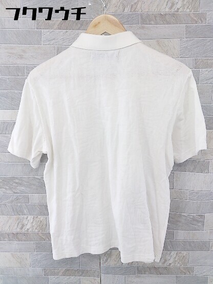 ◇ NOLLEY'S Light 総柄 半袖 ポロシャツ サイズM ホワイト メンズ_画像3