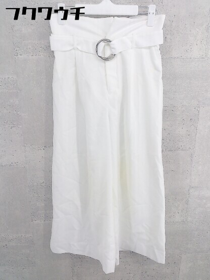 * * LAUTREAMONT low to rare mon waist belt attaching wide pants size 38 white lady's 