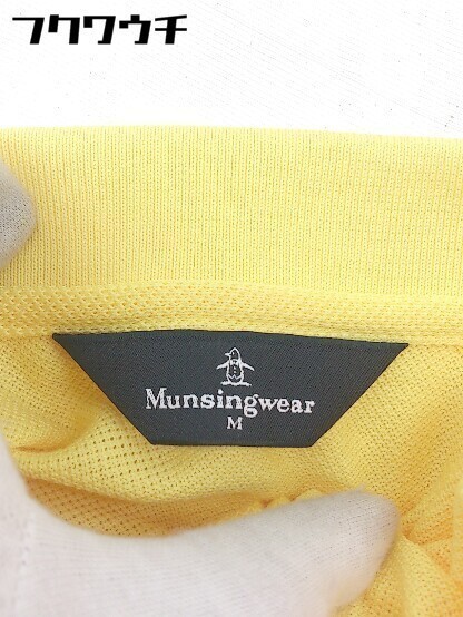 ◇ Munsingwear マンシングウェア 半袖 ポロシャツ サイズM イエロー メンズ_画像4