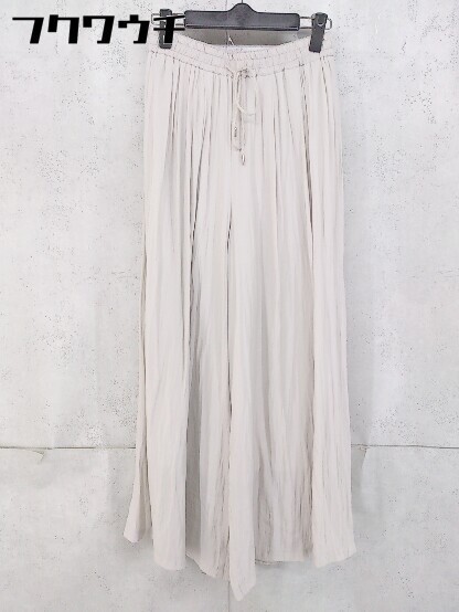 ◇ N. Natural Beauty Basic ウエストゴム ワイド パンツ サイズM ライトグレー レディース