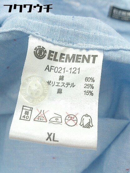 ◇ ◎ ELEMENT エレメント 半袖 シャツ サイズXL ブルー メンズ_画像5
