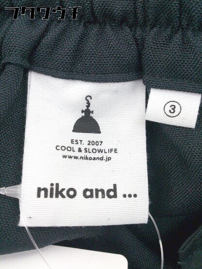 ◇ niko and … ニコアンド ウエストゴム ワイド パンツ サイズM ブラック レディース_画像4