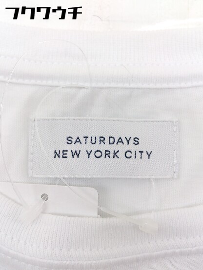 ◇ Saturdays NYC サタデーズ ニューヨークシティ プリント 半袖 Tシャツ カットソー サイズXS ホワイト メンズ_画像4