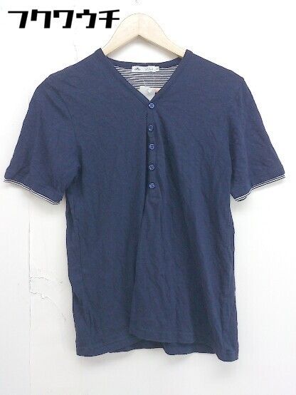 ◇ MEN'S MELROSE メンズ メルローズ 半袖 Tシャツ カットソー サイズ3 ネイビー メンズの画像1