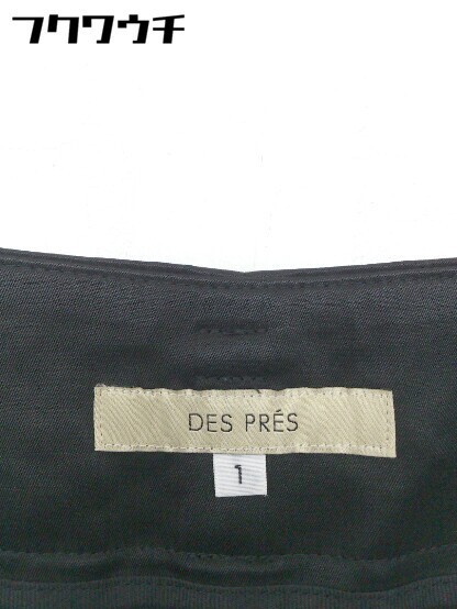 ◇ DESPRES デ プレ サテン調 タック テーパードパンツ サイズ 1 ブラック レディース_画像4