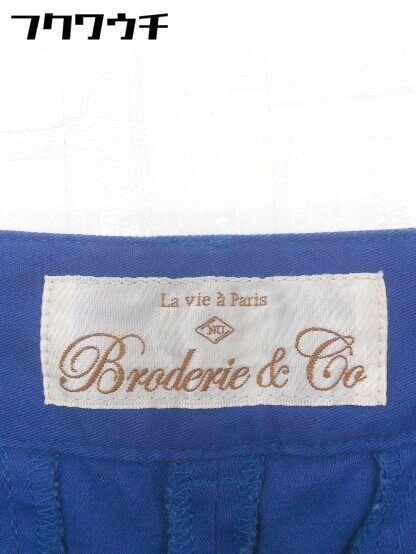 ◇ Broderie & Co ブロードゥリー&コー nano universe コットン パンツ サイズ36 ブルー レディース_画像4