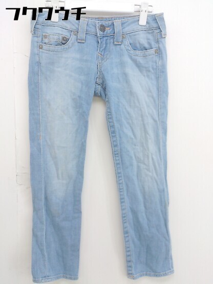 * TRUE RELIGION True Religion USA made woshu processing jeans Denim pants size 25 light blue series lady's 