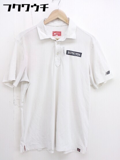 ◇ NEW BALANCE ニューバランス 半袖 ポロシャツ サイズ6 オフホワイト メンズ_画像2