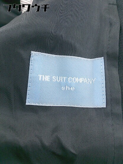 ◇ THE SUIT COMPANY ザ スーツカンパニー 1B シングル パンツ スーツ 上下 セットアップ サイズ36 ブラック レディース_画像5