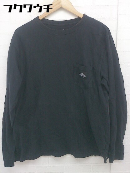 ◇ MOUNTAIN SMITH マウンテンスミス 袖ロゴ 長袖 Tシャツ カットソー サイズ L ブラック メンズ_画像1