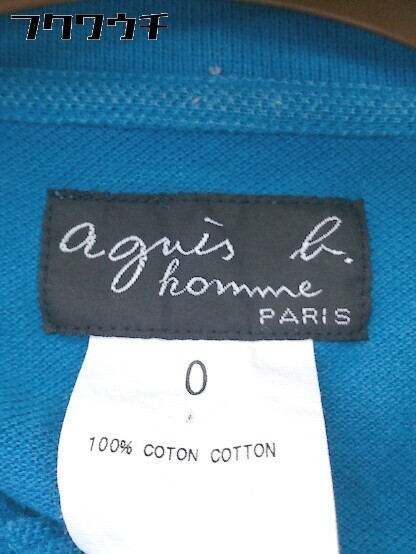 * agnes b. HOMME Agnes B Homme олень. . рубашка-поло с коротким рукавом размер 0 бирюзовый b люмен z