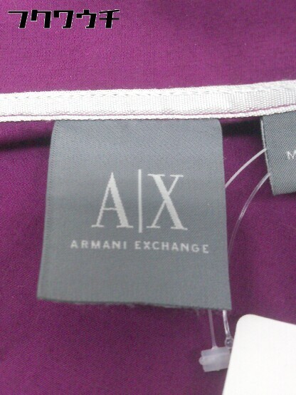 ◇ Armani Exchange アルマーニ エクスチェンジ ストレッチ 長袖 シャツ ブラウス サイズS パープル メンズ_画像4