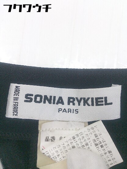 ◇ SONIA RYKIE ソニア リキエル フランス製 センタープレス ストレートパンツ サイズ 42 ブラック レディース_画像4