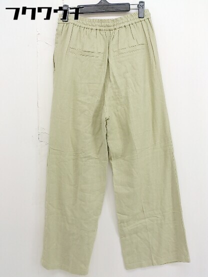 * * * unused * LOWRYS FARM Lowrys Farm tag attaching linen. wide pants size F green lady's 