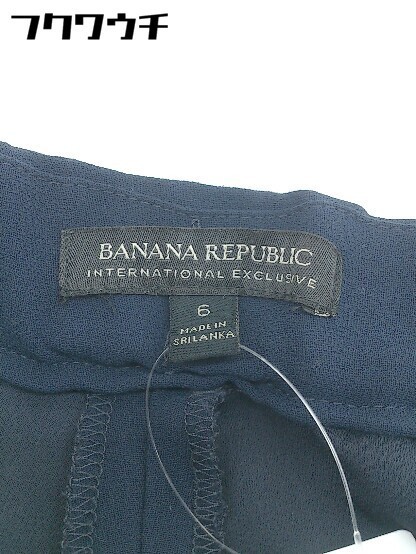◇ BANANA REPUBLIC バナナリパブリック ウエストベルト ワイドパンツ サイズ 6 ネイビー レディース_画像4