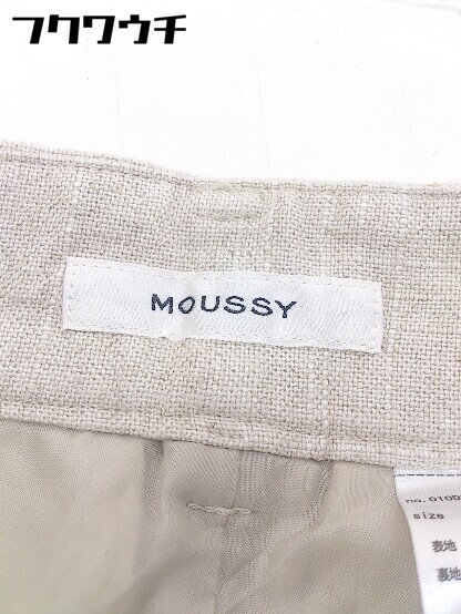 ◇ MOUSSY マウジー リネン混 タックパンツ サイズ1 ライトベージュ レディース_画像4