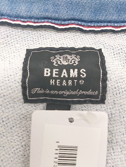 ◇ BEAMS HEART ビームス ハート ストレッチ 長袖 デニム シャツ サイズS ブルー メンズ_画像4