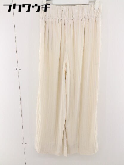 * * JEANASIS Jeanasis с биркой велюр style полоса вязаный широкий брюки размер F белый женский 