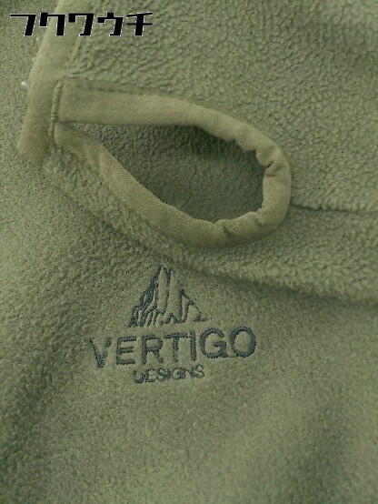 ◇ VERTIGO DESIGNS × JOURNAL STANDARD ワンポイントロゴ 長袖 フリース トレーナー サイズ S カーキ メンズの画像5