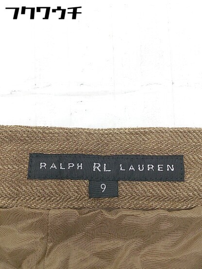 * RALPH LAUREN Ralph Lauren herringbone roll up pants size 9 Brown lady's 