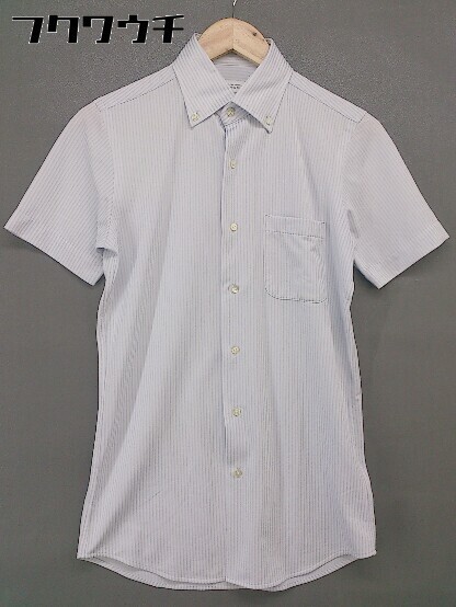 * * green label relaxing UNITED ARROWS stripe button down BD short sleeves shirt size S blue white men's 