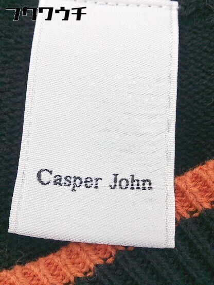 ◇ CASPER JOHN キャスパージョン コットン ニット 長袖 セーター サイズ180-185 ブラック メンズ_画像4