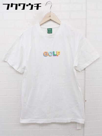 ◇ GOLF ゴルフ ロゴ 半袖 Tシャツ カットソー サイズ M ホワイト メンズ_画像2