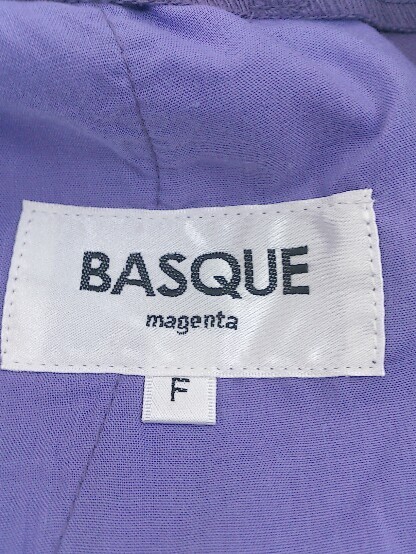 ◇ ◎ BASQUE magenta バスクマゼンタ タグ付き ウエストゴム カラー パンツ サイズF パープル レディース_画像4