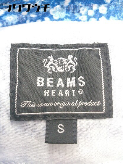 ◇ BEAMS HEART ビームスハート 長袖 シャツ サイズ S ホワイト ブルー メンズ_画像8