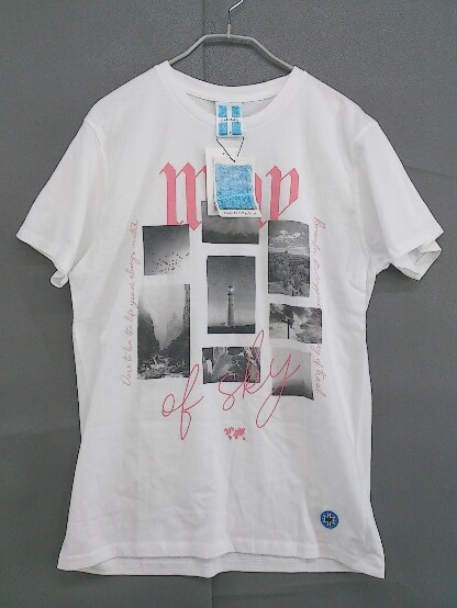 ◇ ◎ maPofsky × BEAUTY & YOUTH UNITED ARROWS タグ付 プリント 半袖 Tシャツ カットソー サイズM ホワイト メンズ_画像2