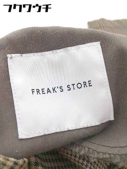 ◇ FREAK'S STORE フリークスストア チェック イージーパンツ サイズS ベージュ系 レディース_画像4