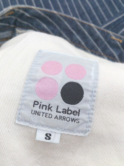 ◇ UNITED ARROWS PINK LABEL ユナイテッドアローズ ストライプ ジーンズ デニム パンツ サイズS インディゴ レディース_画像4