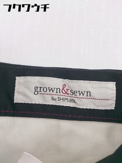 ◇ grown & sewn for SHIPS any ワイドパンツ サイズ24 ブラック レディース_画像4