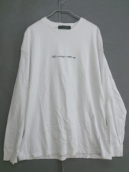 ◇ Confirm コンファーム プリント 長袖 Tシャツ カットソー サイズL ホワイト メンズ_画像1
