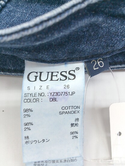 ◇ GUESS JEANS ゲスジーンズ ストレッチ デニム パンツ サイズ26 ネイビー レディース_画像5