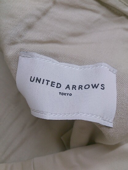 ◇ UNITED ARROWS ユナイテッドアローズ ストレッチ ワイド パンツ サイズ38 ベージュ レディースの画像4