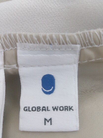 ◇ GLOBAL WORK グローバルワーク ストレート スラックス パンツ サイズM ベージュ レディース_画像4