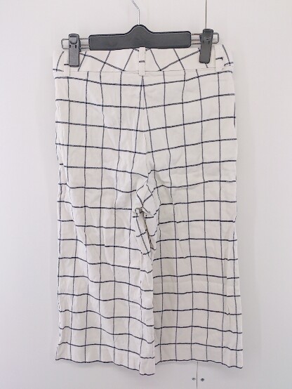 * UNTITLED Untitled check 7 minute height Sabrina pants size 1 eggshell white lady's P
