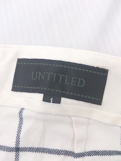 * UNTITLED Untitled check 7 minute height Sabrina pants size 1 eggshell white lady's P