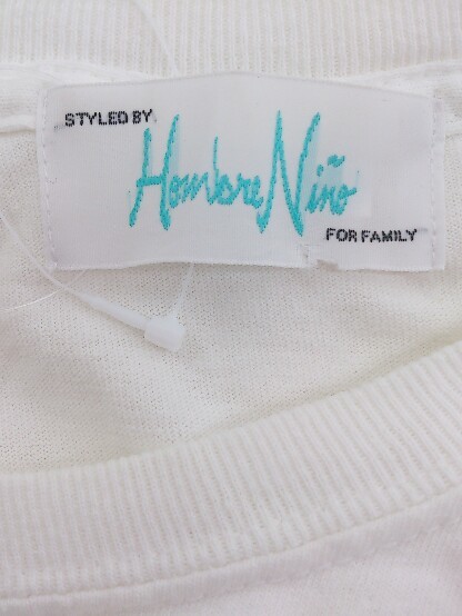 ◇ Hombre Nino オンブレニーニョ 半袖 Tシャツ カットソー ホワイト ブラック レッド メンズ P_画像4