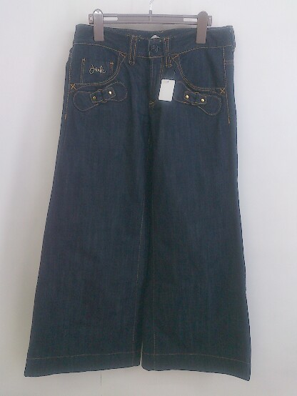 * H.A.K Haku Denim wide pants size 1 indigo lady's P