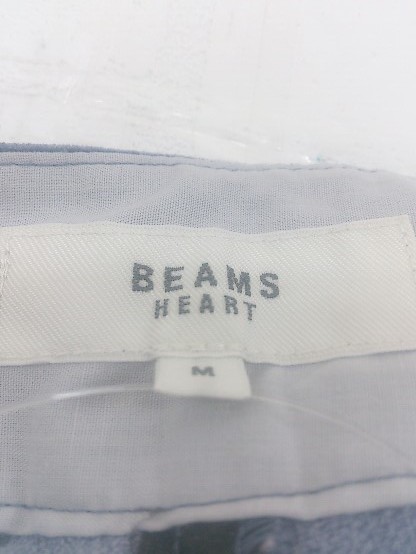 ◇ ◎ BEAMS HEART ビームスハート ハイウエスト コーデュロイ ワイド パンツ サイズM ブルー系 レディース P_画像4