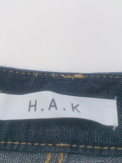 ◇ H.A.K ハク デニム ワイド パンツ サイズ1 インディゴ レディース P_画像4