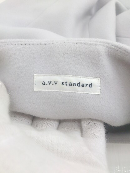 ◇ a.v.v standard アー ヴェ ヴェスタンダード ファーポケット 長袖 ノーカラー コート サイズ XS グレー レディース P_画像3