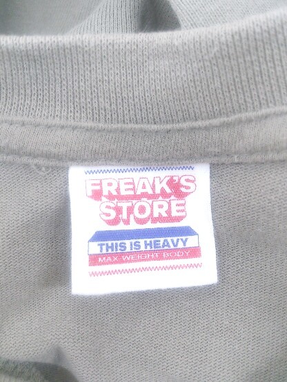 ◇ FREAK'S STORE フリークスストア Vネック 胸ポケット 半袖 Tシャツ カットソー サイズS カーキ系 メンズ E_画像3