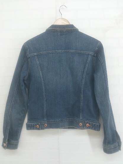 ◇ ZARA BASIC Z1975 DENIM ザラ 長袖 デニム ジャケット Gジャン サイズEUR S USA S MEX 26 ネイビー系 レディース E_画像2