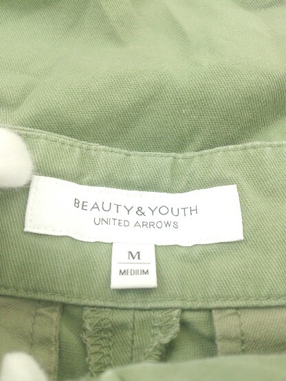 ◇ BEAUTY & YOUTH ビューティアンドユース UNITED ARROWS サイドベルト パンツ サイズM カーキ レディース P_画像3