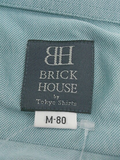 ◇ BRICK HOUSE ブリックハウス ホリゾンタルカラー 長袖 シャツ サイズM-80 グリーン系 メンズ P_画像3